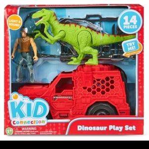 NEW Kid Connection Dinosaur 14pc Pretend Play Set with Flashing Lights & Sound
